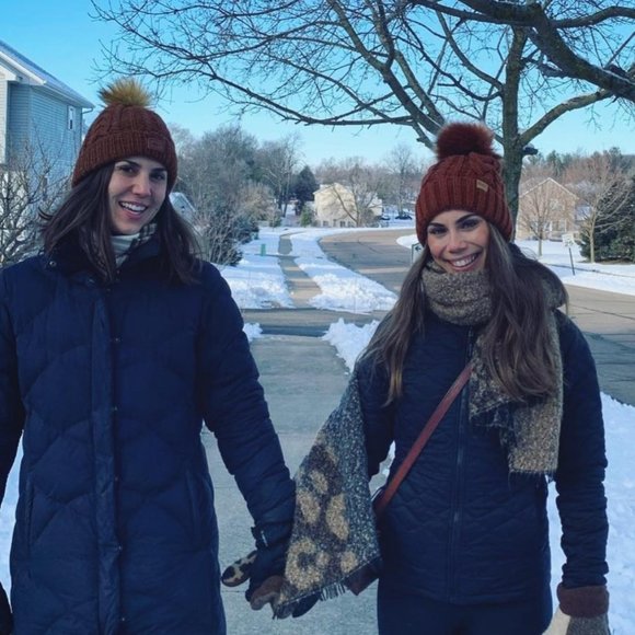 Womens Winter Warm Fleece Lined Knitted Soft Ski Cuff Beanie Hat with Pom Pom - Picture 6 of 8